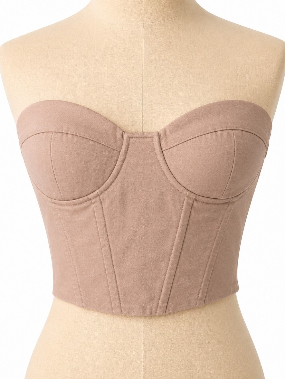 SHEIN Nude Strapless Corset Top – Size S